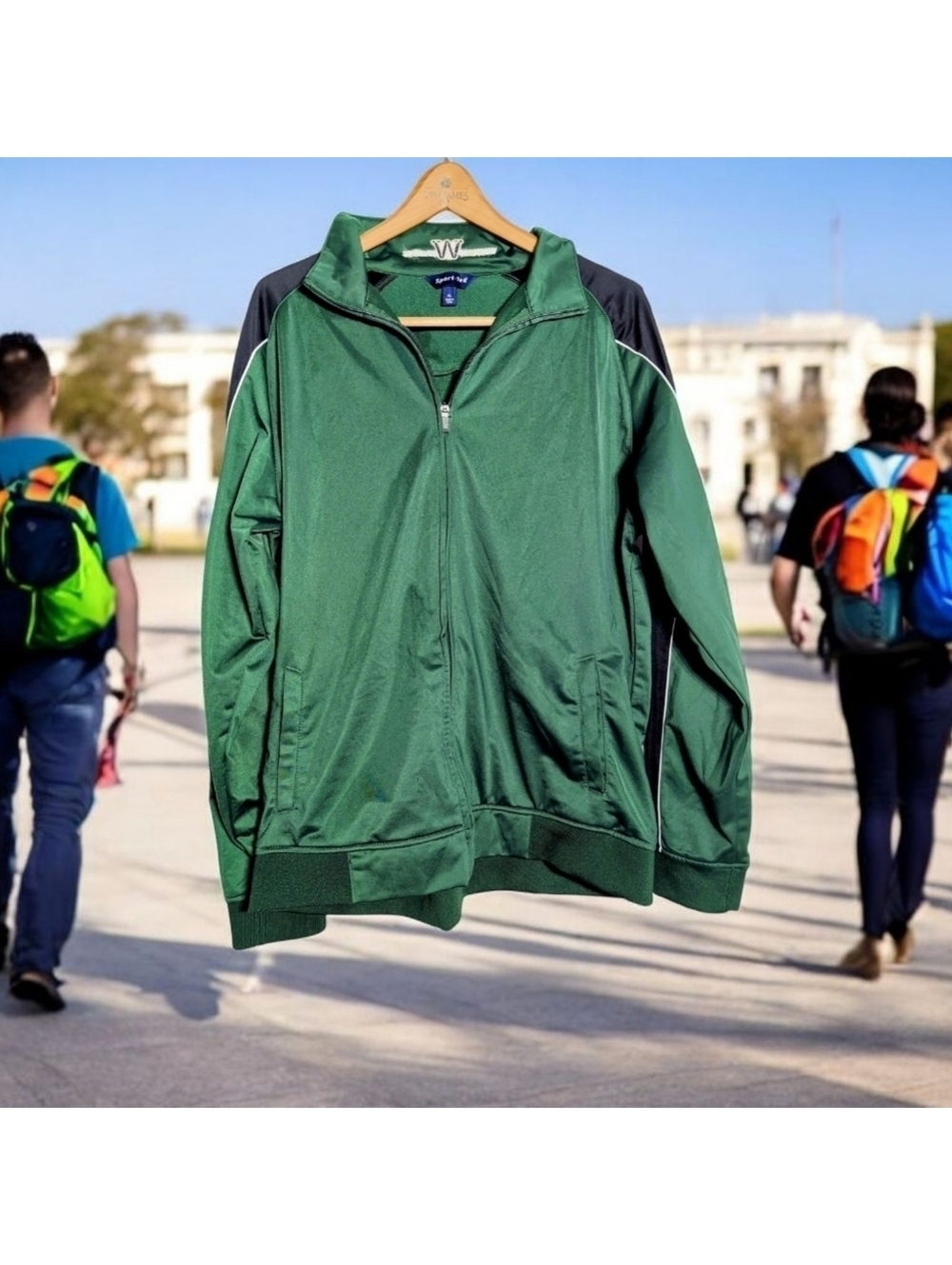 Sportek Western Pacific XL Green Track Jacket True Vintage